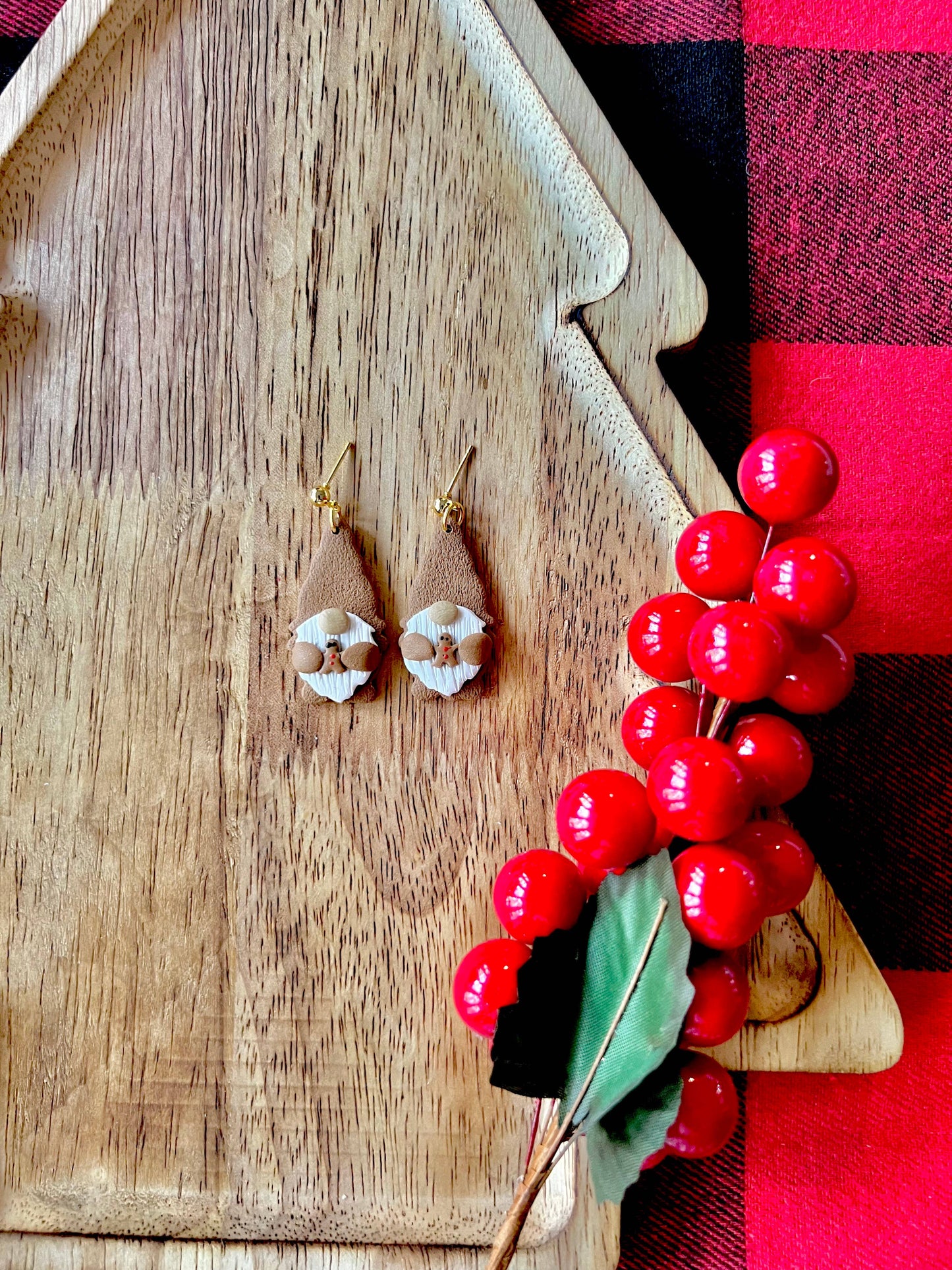 Gingerbread Gnome Earrings