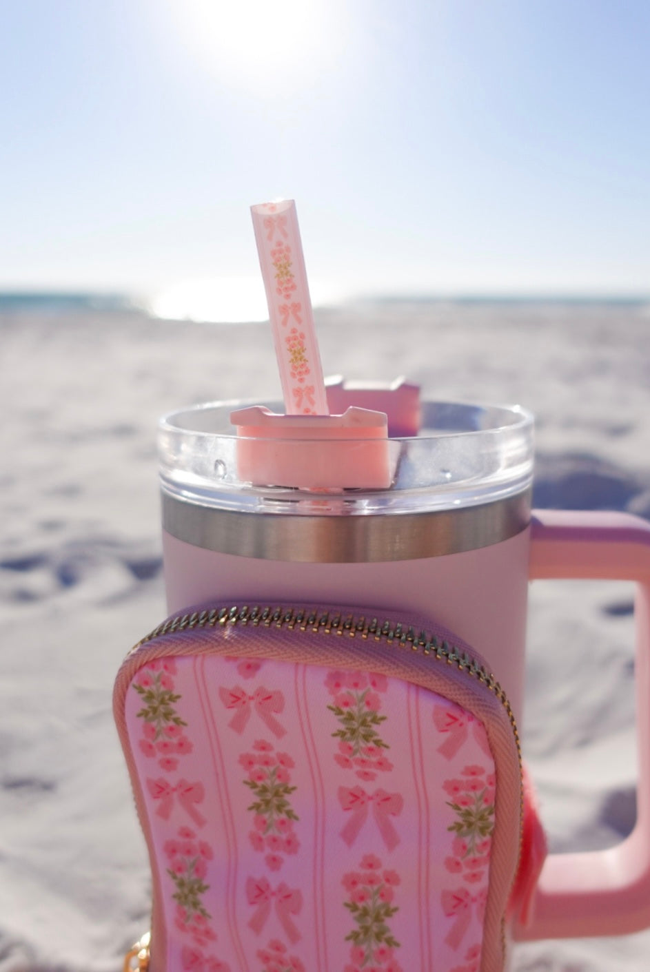 Oh So Fancy 40oz Straw Set - Pink