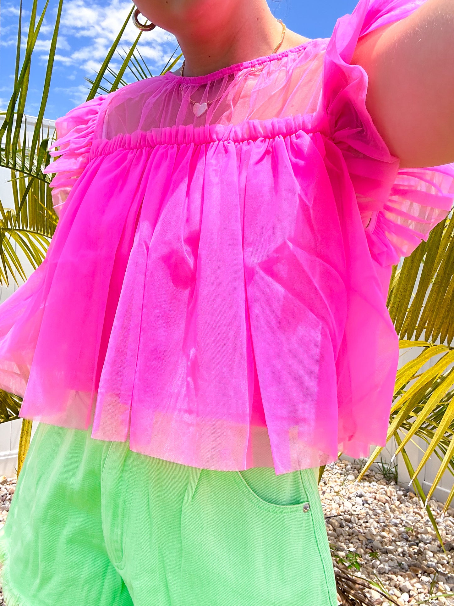 Pink-a-licious Tulle Top