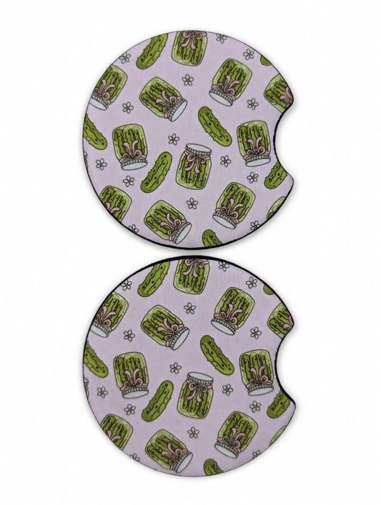 Pickle Lover Car Coasters