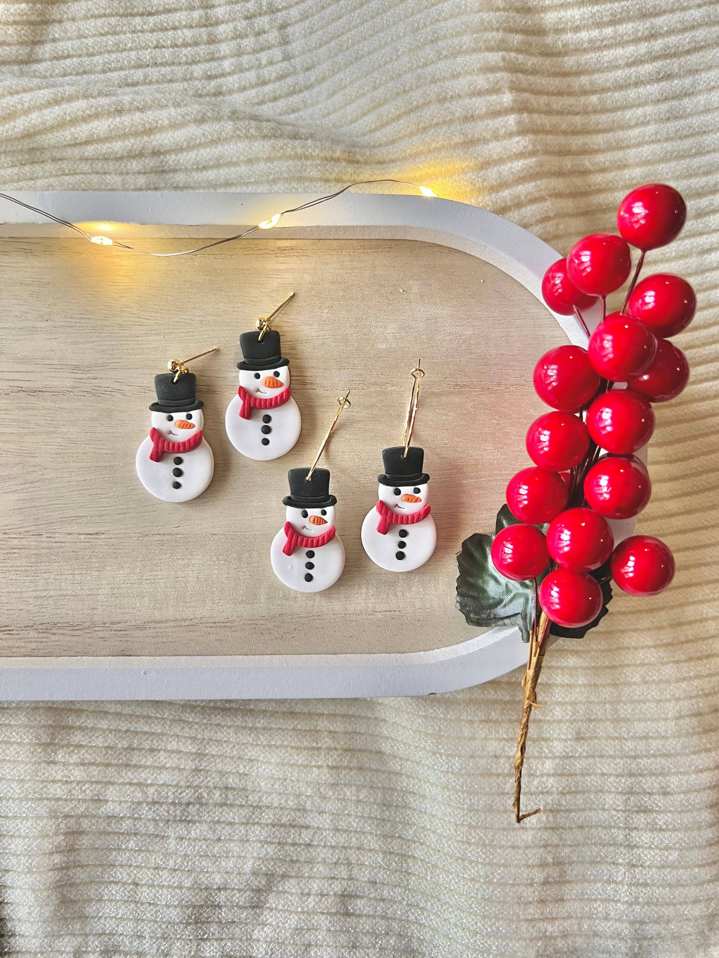 Snowman Earrings