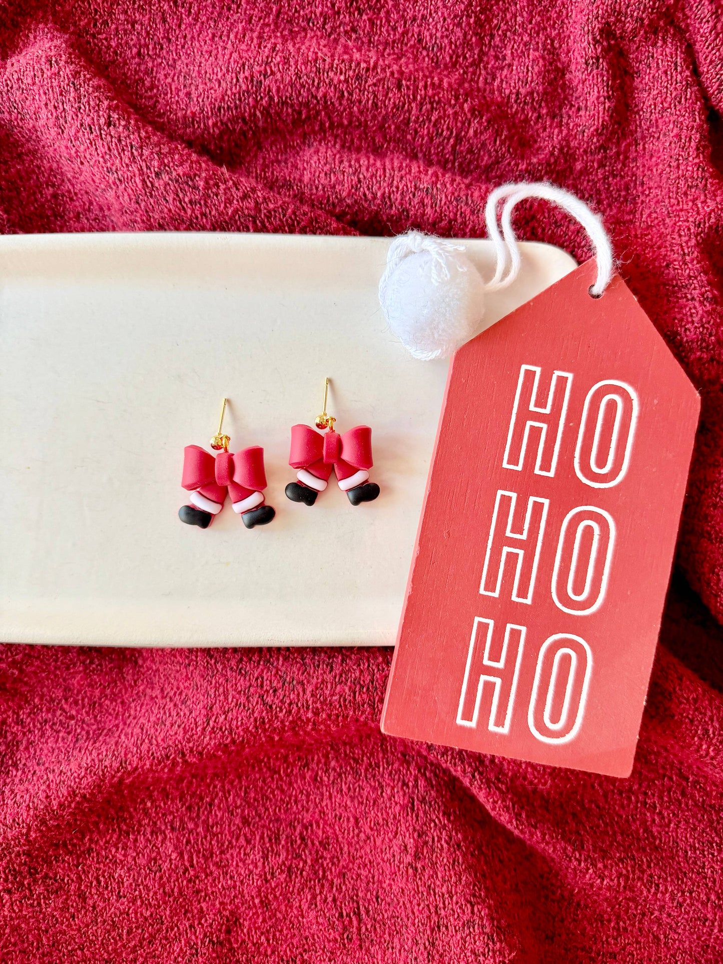 Santa Bow Earrings