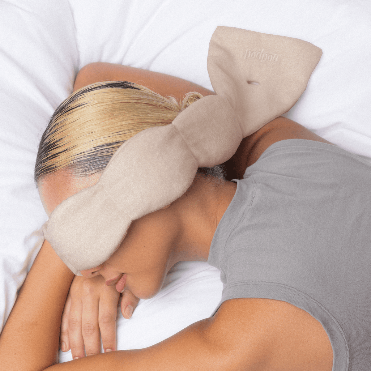 Nodpod Weighted Sleep Mask - Cafe Collection Latte