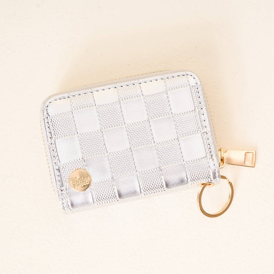 Zip Around Wallet - Metallic Silver