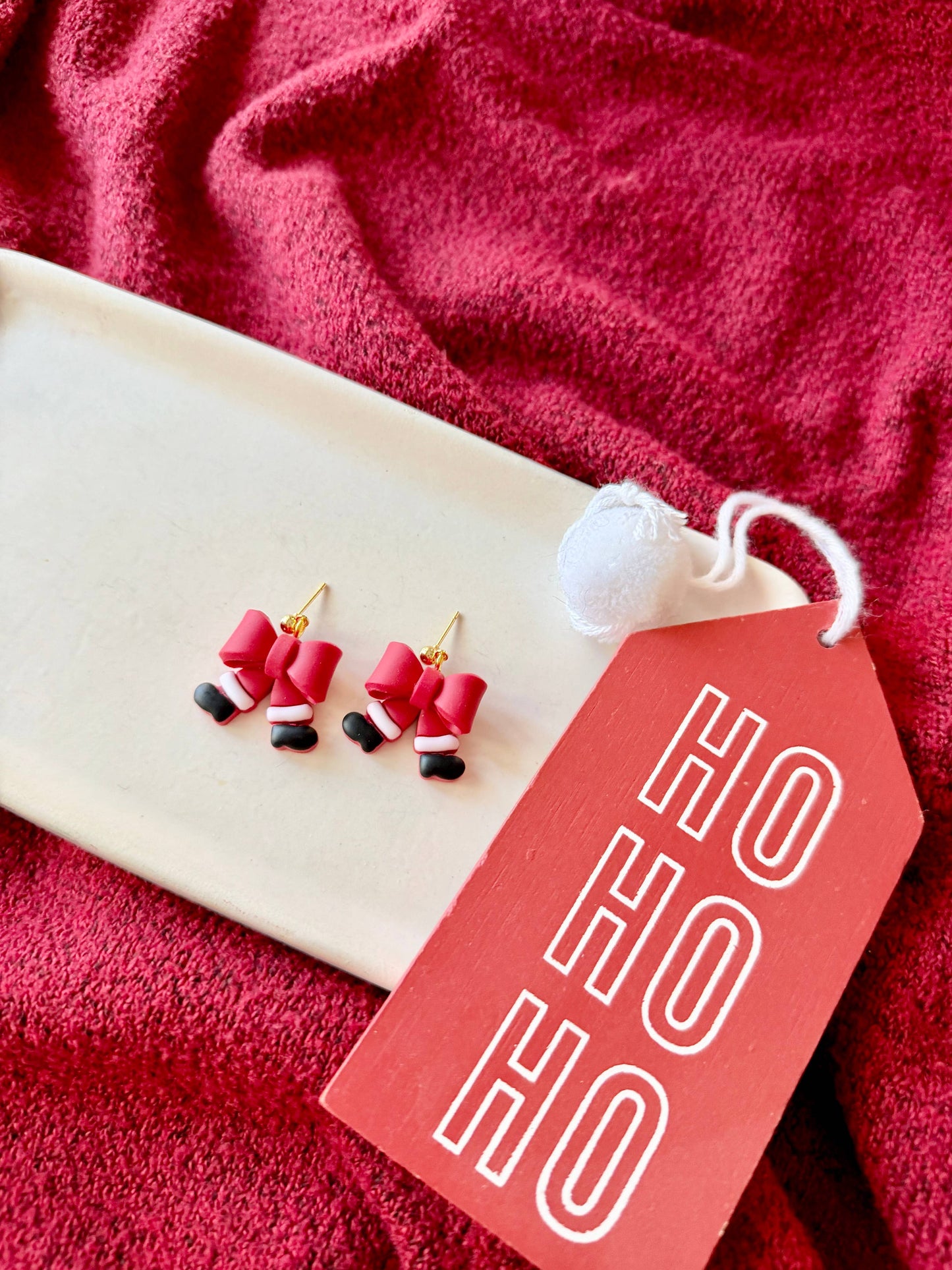 Santa Bow Earrings