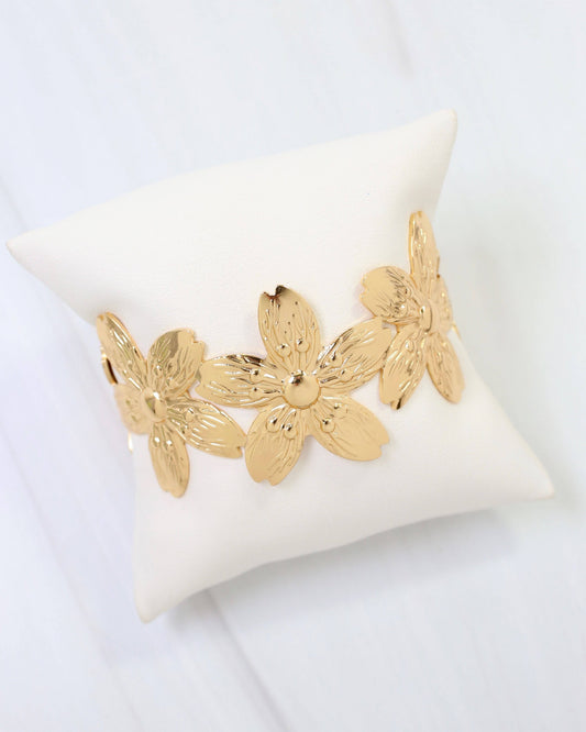 Flower Cuff Bracelet