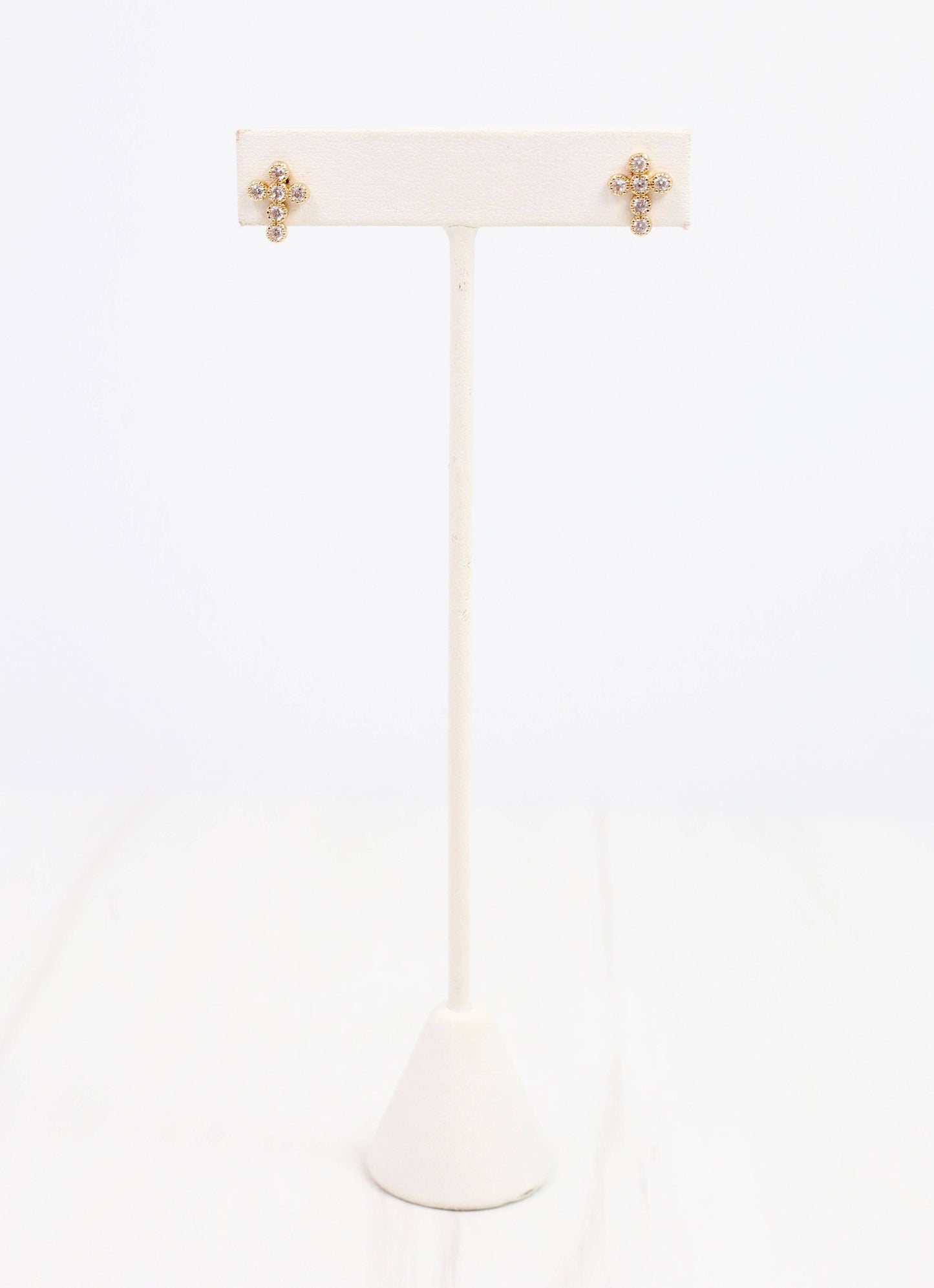 Diamond Cross Earrings