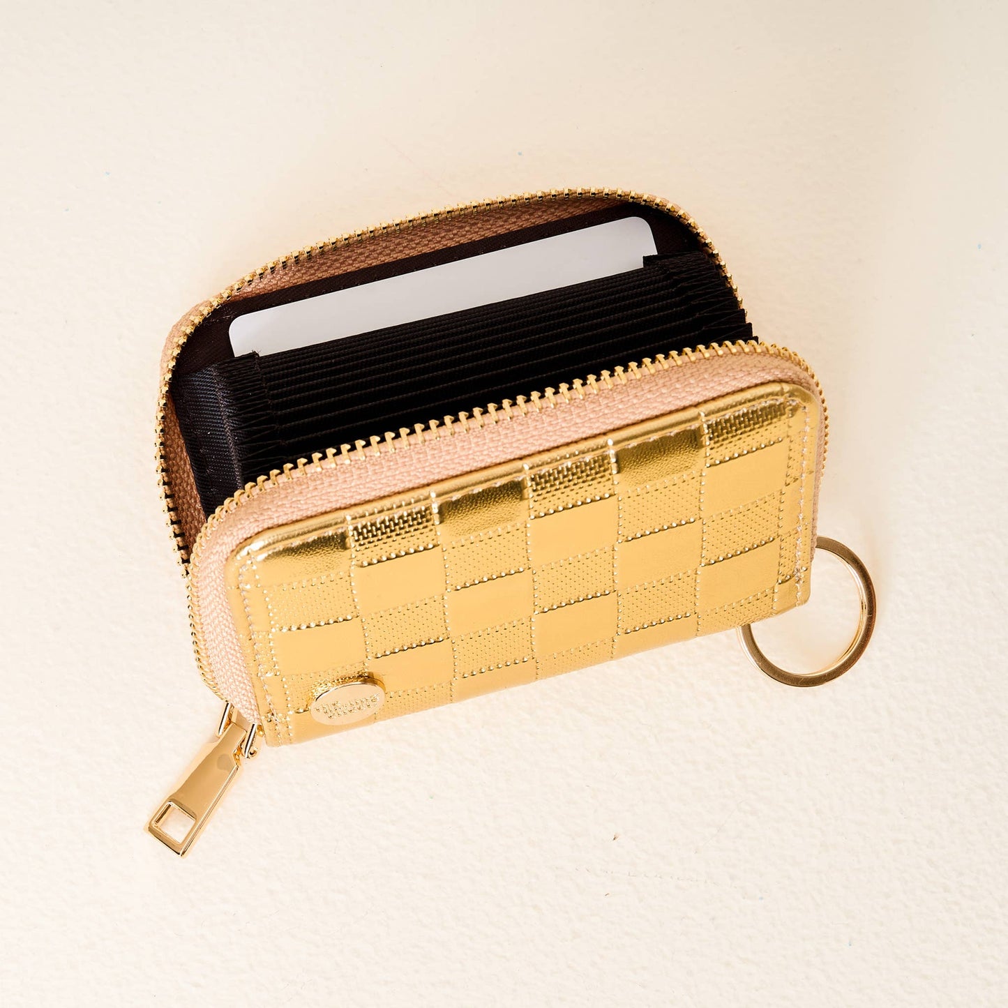 Zip Around Wallet - Metallic Gold