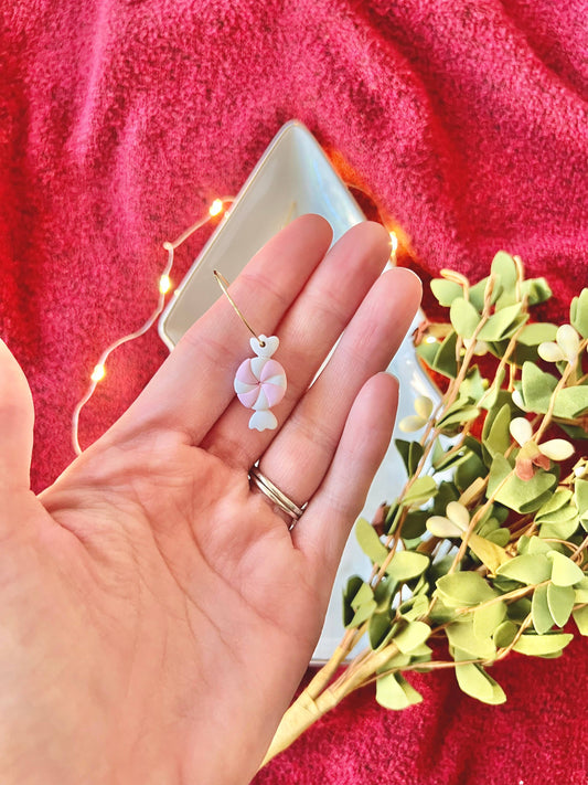 Pink Peppermint Earrings