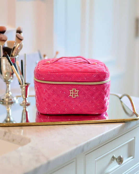 Hot Pink Patent Train Case