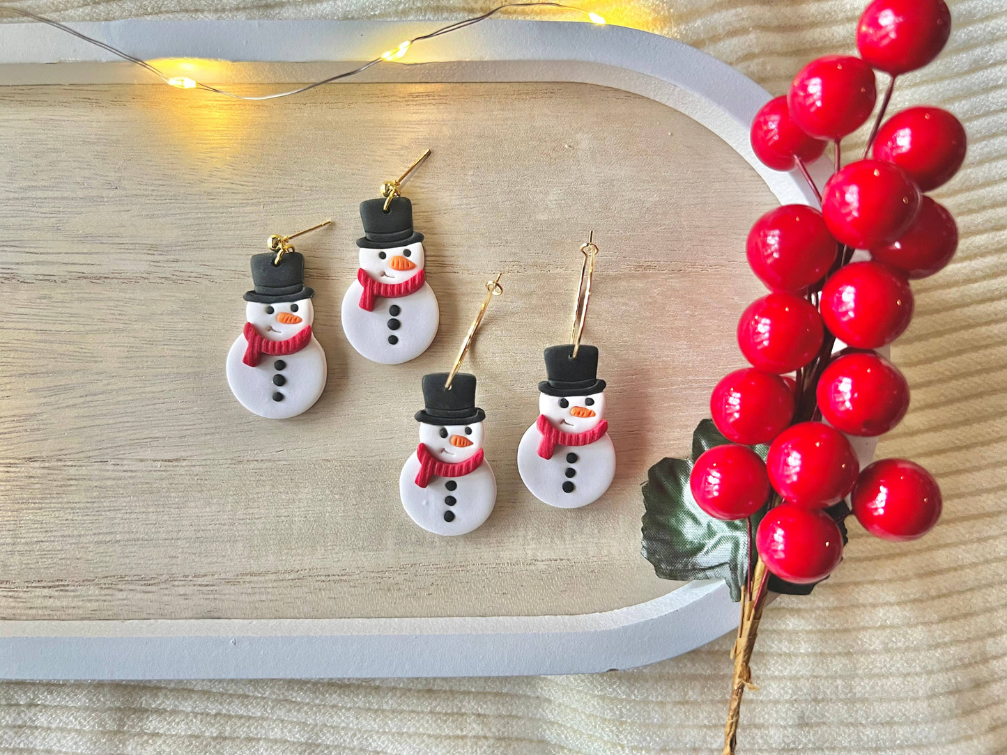 Snowman Earrings