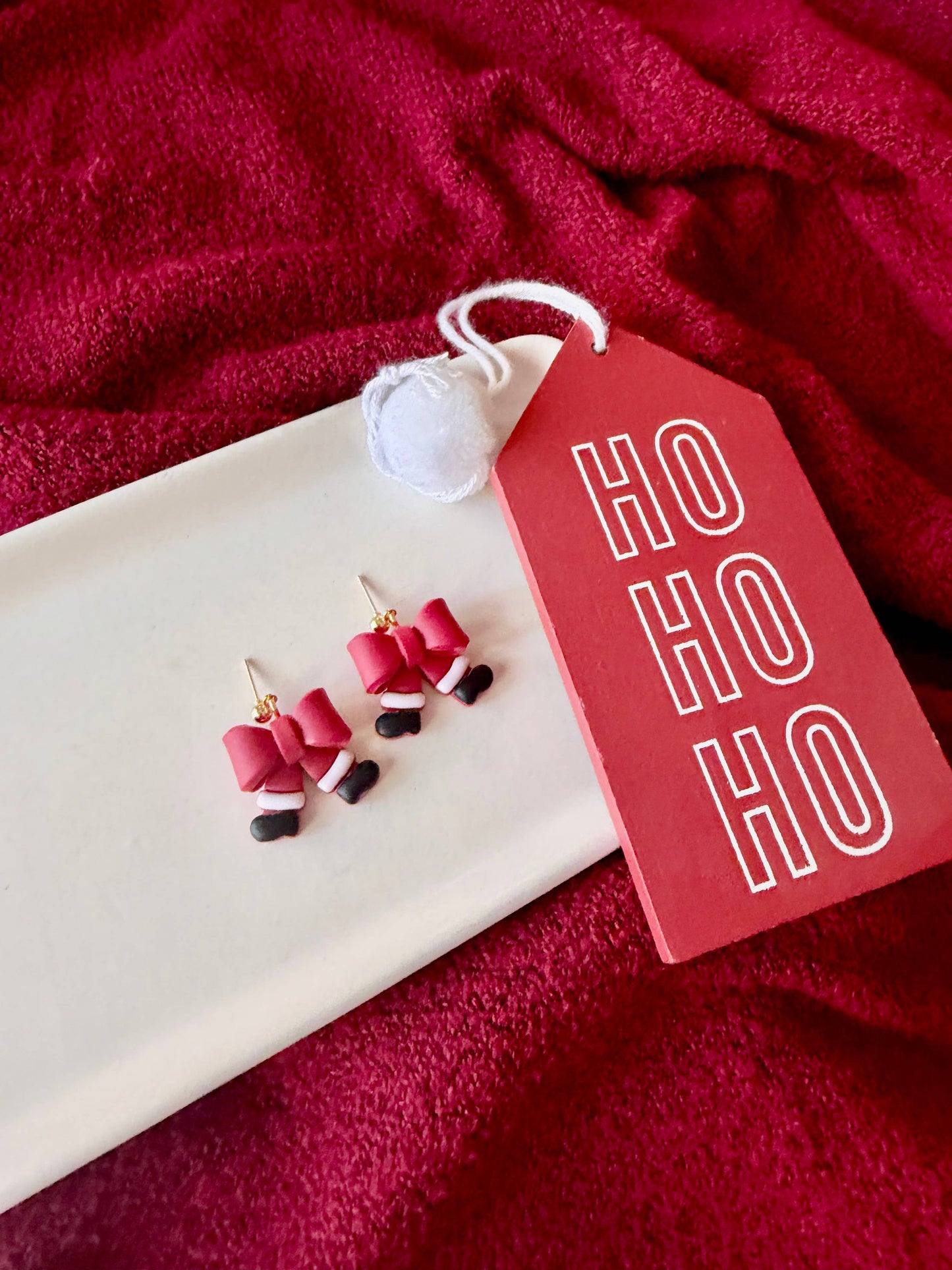 Santa Bow Earrings